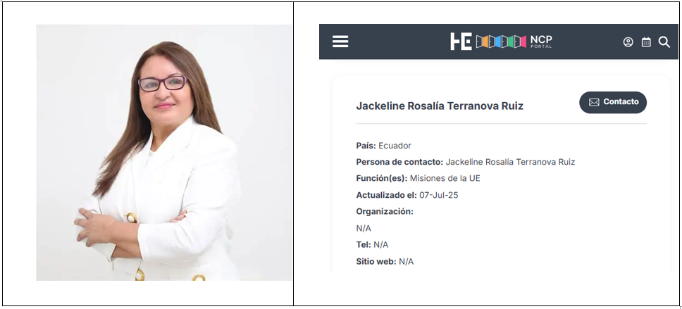 Delegación de NCP – Dra. Jackeline Terranova (ULEAM)